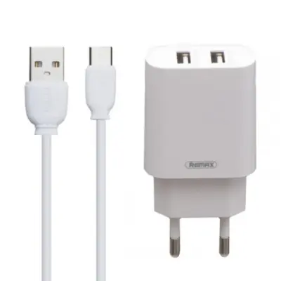 Сетевое зарядное устройство Remax RP-U35 Type-C (2USB) White, Белый Сетевое зарядное устройство Remax RP-U35 Type-C (2USB) White, Белый