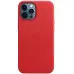 Чехол накладка Leather (AAA) MagSafe iPhone 12 Pro Max Красная