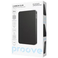 Універсальна мобільна батарея Повербанк Proove Carbon Slim 5000 mAh 20W Black