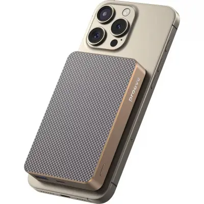 Универсальная мобильная батарея Повербанк Proove Carbon Slim 10000 mAh 22.5W Sunflare