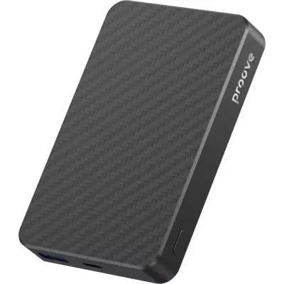 Универсальная мобильная батарея Повербанк Proove Carbon Slim 10000 mAh 22.5W Black