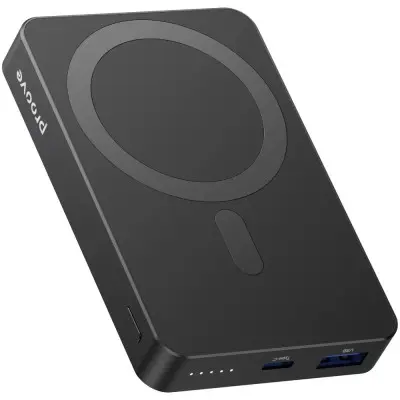 Универсальная мобильная батарея Повербанк Proove Carbon Slim 10000 mAh 22.5W Black