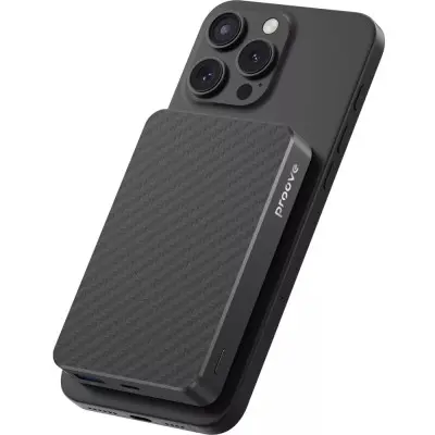 Универсальная мобильная батарея Повербанк Proove Carbon Slim 10000 mAh 22.5W Black
