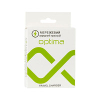 Мережевий зарядний пристрій Optima microUSB 1A Чорний Мережевий зарядний пристрій Optima microUSB 1A Чорний