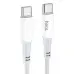 Кабель Hoco X70 Type-C to Type-C (60W) 1м Білий