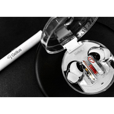 Безпровідні навушники Gelius Incredible GP-TWS033 Clear View Light Прозорі Білі
