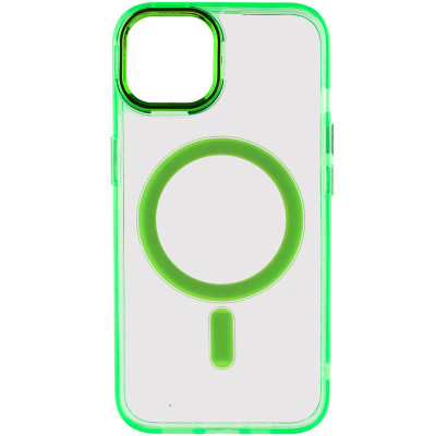 Чехол накладка Iris with MagSafe iPhone 13 Салатовая