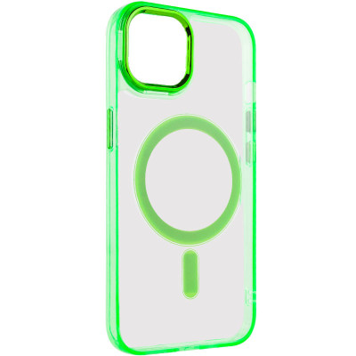 Чехол накладка Iris with MagSafe iPhone 13 Салатовая