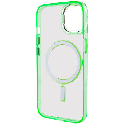 Чехол накладка Iris with MagSafe iPhone 13 Салатовая