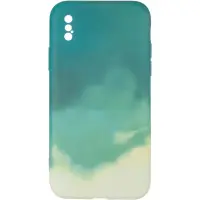 Чохол накладка Watercolor iPhone X Зелена