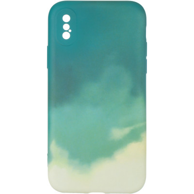 Чохол накладка Watercolor iPhone X Зелена
