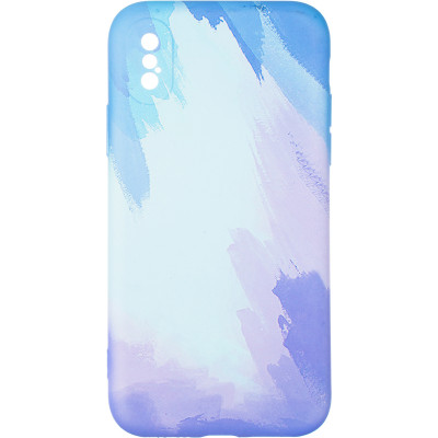 Накладка Watercolor iPhone X Синяя