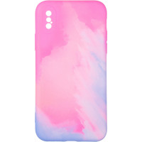 Чехол накладка Watercolor iPhone X Рожева