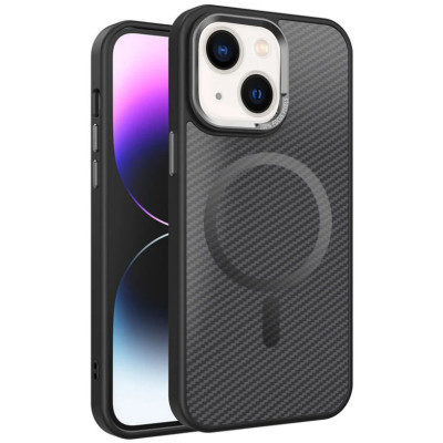 Чохол Накладка Carbon Mirage MagSafe iPhone 13/ iPhone 14 Чорна