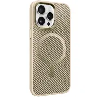 Чехол Накладка Carbon Mirage MagSafe iPhone 16 Pro Max Белая (Antique White)