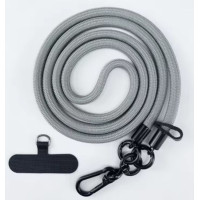 Шнурок NEW 8mm з карабіном + Тримач (універсальний) Сірий