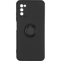 Чехол накладка Ring Holder Samsung A037 (A03s) Черная