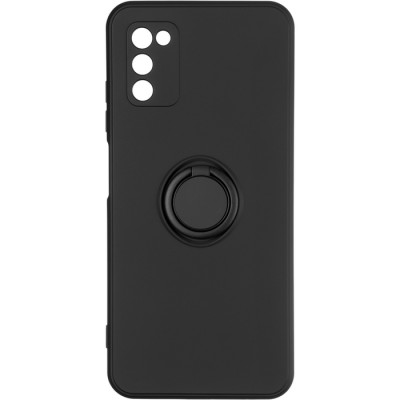 Чехол накладка Ring Holder Samsung A037 (A03s) Черная