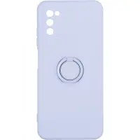 Чехол накладка Ring Holder Samsung A037 (A03s) Сиреневая