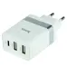 Мережевий зарядний пристрій Hoco N21 1PD+2USB 30W Type-C to Type-C White, Білий
