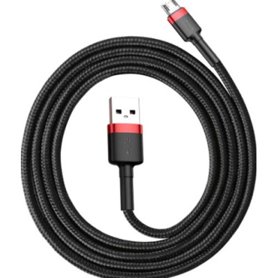 Кабель Baseus Cafule microUSB 1м Чёрно-красный