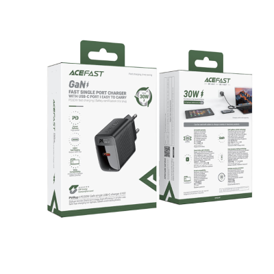 Сетевое зарядное устройство Acefast A102 30W USB-C Чорний Сетевое зарядное устройство Acefast A102 30W USB-C Чорний