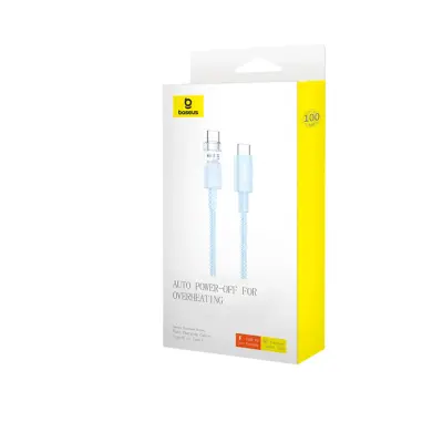 Кабель дата Baseus Explorer Type-C to Type-C 100W 1м Голубой