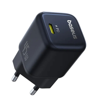 Сетевое зарядное устройство  Baseus PicoGo GaN 45W 1USB-C Чорний Сетевое зарядное устройство  Baseus PicoGo GaN 45W 1USB-C Чорний