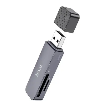 Картридер Hoco HB45 USB 2.0 Серый