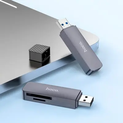 Картридер Hoco HB45 USB 2.0 Серый