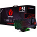 Игровой комплект Fantech P51 5 в1 (Клавиатура, Мышь, Коврик, Наушники с подставкой) Чорна
