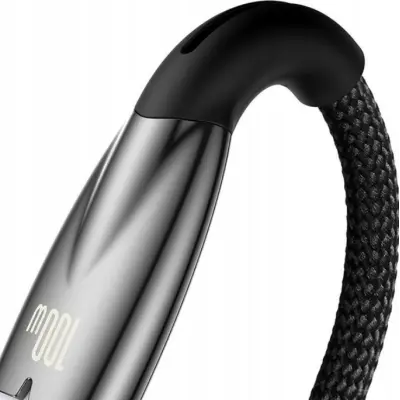 Кабель дата Baseus Glimmer USB Type A - Type-C 100W 1м Чёрный