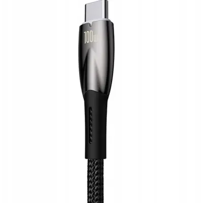 Кабель дата Baseus Glimmer USB Type A - Type-C 100W 1м Чёрный