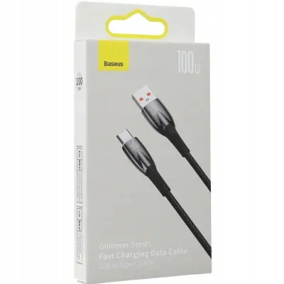 Кабель дата Baseus Glimmer USB Type A - Type-C 100W 1м Чёрный