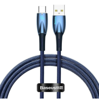 Кабель дата Baseus Glimmer USB Type A - Type-C 100W 1м Синій Кабель дата Baseus Glimmer USB Type A - Type-C 100W 1м Синій