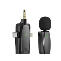 Бездротовий петличний мікрофон Veron 3 in 1 AP004-1 Black, Чорний