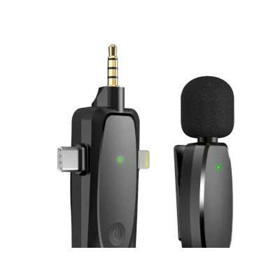Безпроводной петличный микрофон Veron 3 in 1 AP004-1 Black, Чёрный
