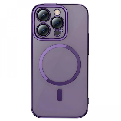 Чехол накладка Baseus Glitter Magnetic iPhone 14 Pro Фіолетова