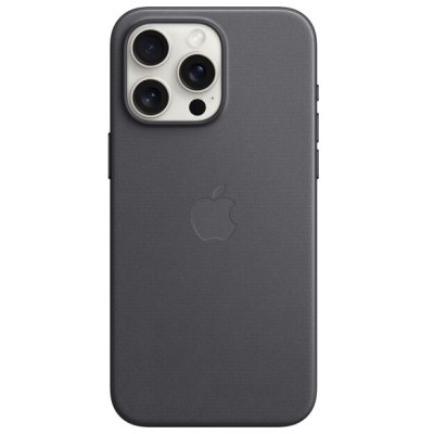 Чехол накладка Fine Woven MagSafe iPhone 15 Pro Max Черная