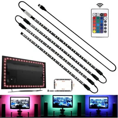Світлодіодна стрічка RGB 5050 5м, пульт / Розумна стрічка для фонового підсвічування телевізора Світлодіодна стрічка RGB 5050 5м, пульт / Розумна стрічка для фонового підсвічування телевізора