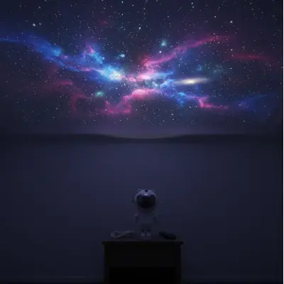 Лазерный ночник-проектор звездного неба Astronaut White, Белый