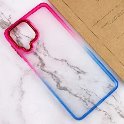 Чехол накладка Fresh sip Samsung M336 (M33) Синий/ Розовый