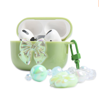 Чехол для наушников AirPods Pro 2 Бант зеленый Чехол для наушников AirPods Pro 2 Бант зеленый