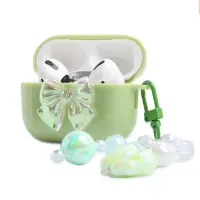 Чохол для навушників AirPods Pro 2 Бант зелений