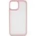 Чехол накладка Metal Buttons iPhone 13 Розовая