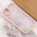 Чехол накладка Metal Buttons iPhone 13 Розовая