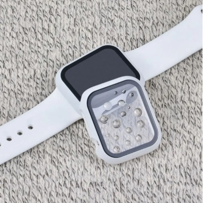 Ремінець Apple Watch 42мм Силікон+скло Білий