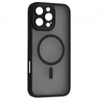 Чехол накладка Rock Guard MagSafe iPhone 16 Pro Max Черная (Antidrop Lens)