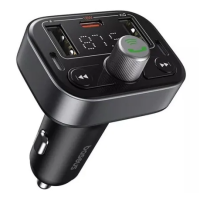 FM Трансмітер Baseus S-09 Pro 18W (USB/PD) Cluster Black, Чорний