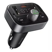 FM модулятор Baseus S-09 Pro 18W (USB/PD) Cluster Black, Чёрный